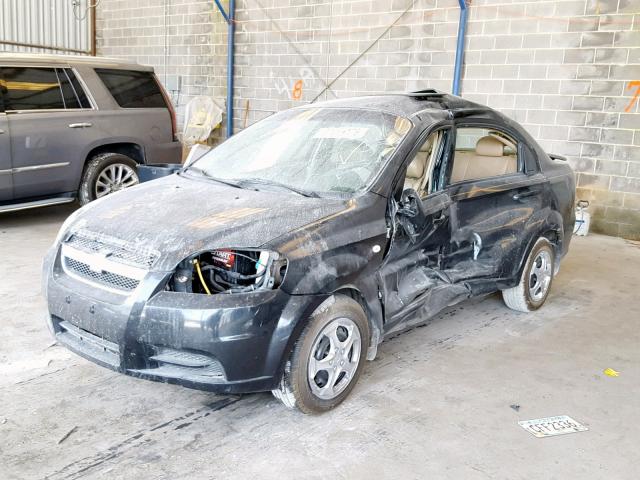 KL1TG56667B139458 - 2007 CHEVROLET AVEO LT BLACK photo 2