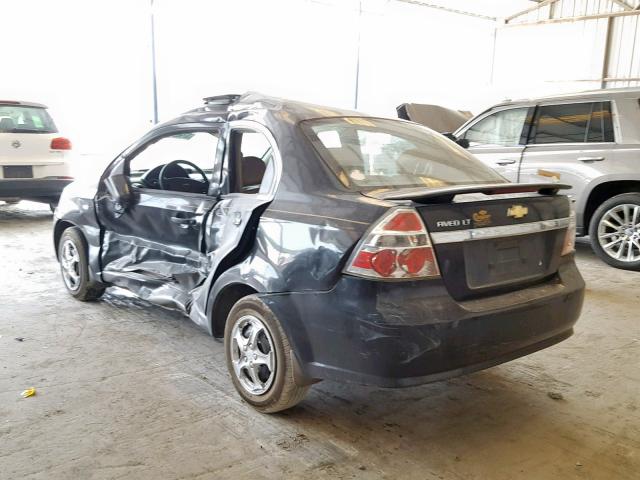 KL1TG56667B139458 - 2007 CHEVROLET AVEO LT BLACK photo 3