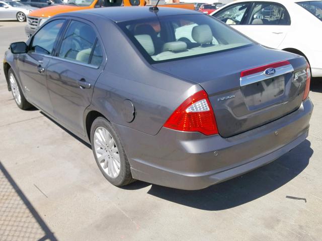 3FADP0L39BR180963 - 2011 FORD FUSION HYB GRAY photo 3