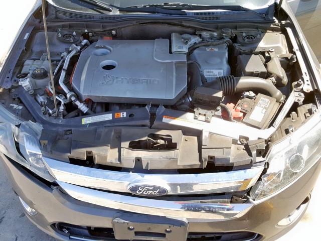 3FADP0L39BR180963 - 2011 FORD FUSION HYB GRAY photo 7