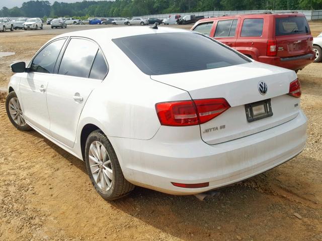 3VWLA7AJ7FM421968 - 2015 VOLKSWAGEN JETTA TDI WHITE photo 3