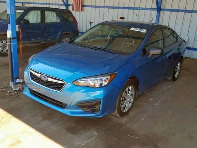 4S3GKAA62H3614110 - 2017 SUBARU IMPREZA BLUE photo 2