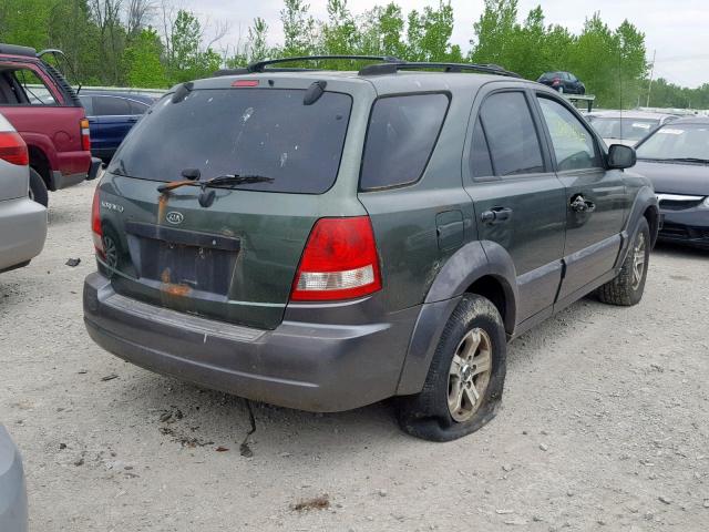 KNDJC733435034878 - 2003 KIA SORENTO EX GREEN photo 4