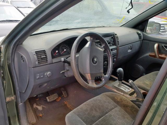 KNDJC733435034878 - 2003 KIA SORENTO EX GREEN photo 9