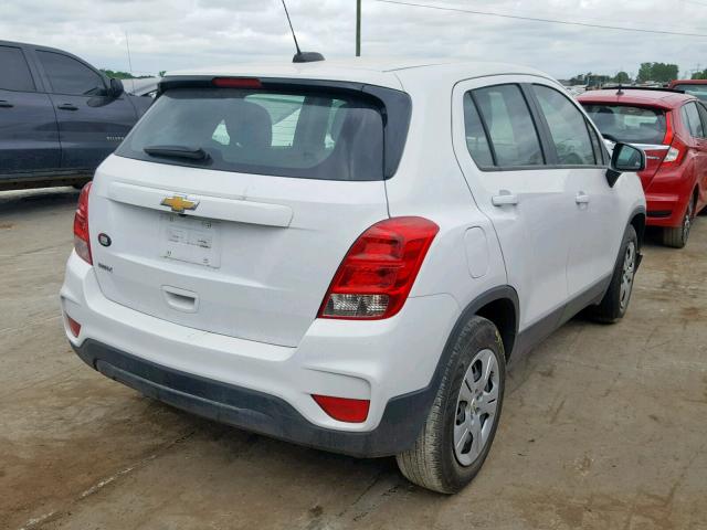 3GNCJKSB9JL157106 - 2018 CHEVROLET TRAX LS WHITE photo 4