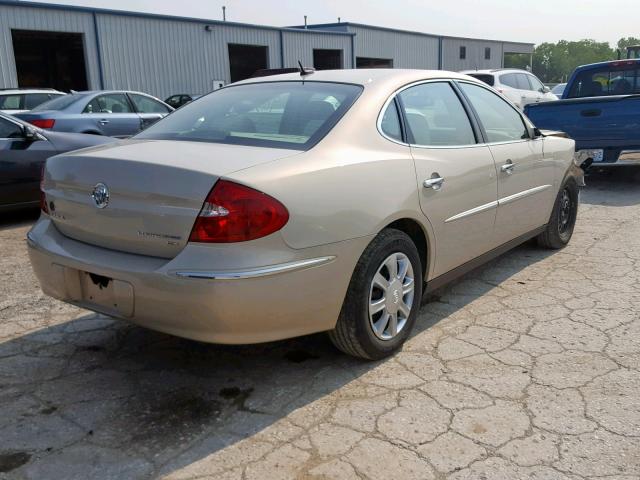 2G4WC582881182434 - 2008 BUICK LACROSSE C BEIGE photo 4