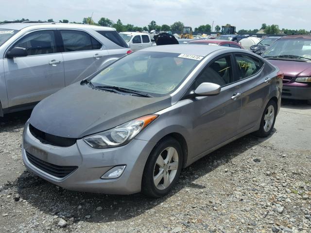 KMHDH4AE9CU274365 - 2012 HYUNDAI ELANTRA GL SILVER photo 2