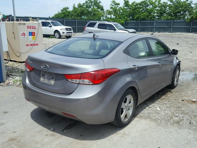 KMHDH4AE9CU274365 - 2012 HYUNDAI ELANTRA GL SILVER photo 4