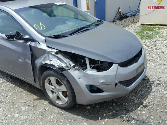 KMHDH4AE9CU274365 - 2012 HYUNDAI ELANTRA GL SILVER photo 9