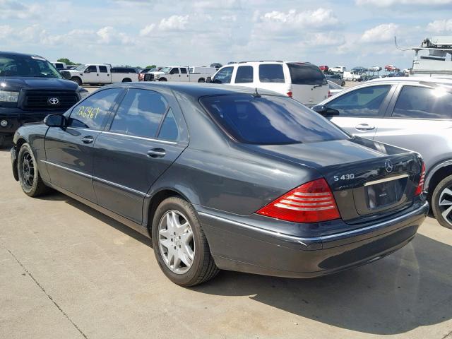 WDBNG70J83A323647 - 2003 MERCEDES-BENZ S 430 GRAY photo 3