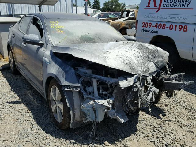 KNAGN4AD5E5066365 - 2014 KIA OPTIMA HYB GRAY photo 1