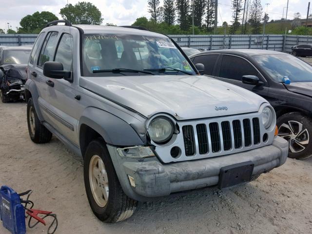 1J4GL48K45W506674 - 2005 JEEP LIBERTY SP SILVER photo 1