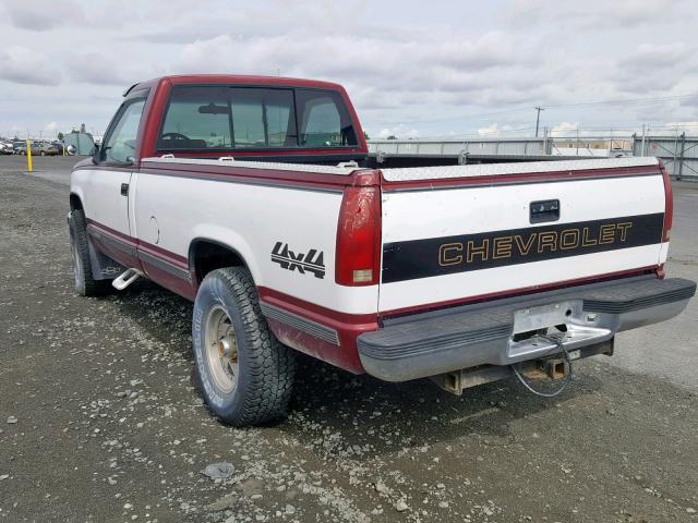 1GCFK24K6KE232488 - 1989 CHEVROLET C/K2500 TWO TONE photo 3