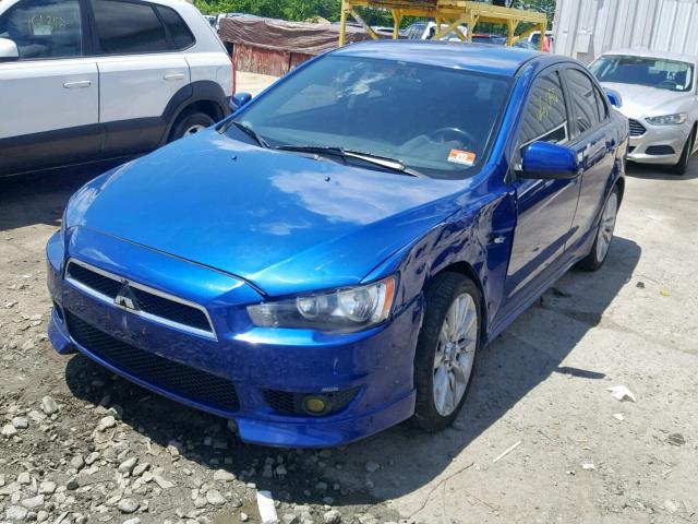 JA3AU86U08U010600 - 2008 MITSUBISHI LANCER GTS BLUE photo 2