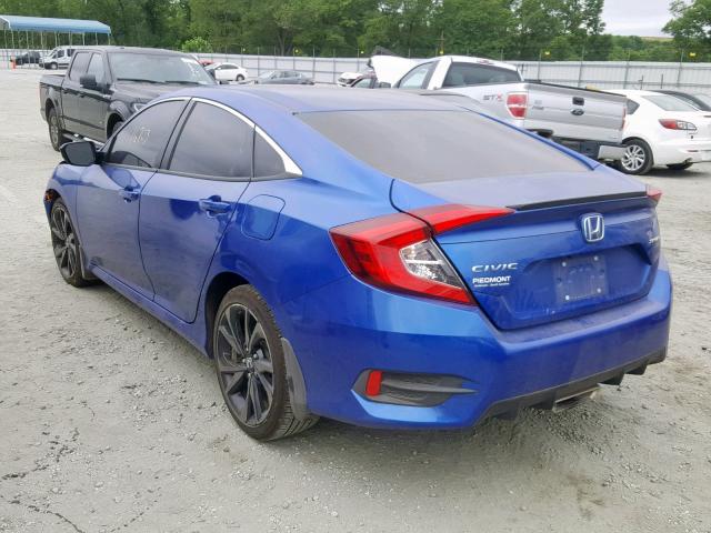 2HGFC2F8XKH513511 - 2019 HONDA CIVIC SPOR BLUE photo 3