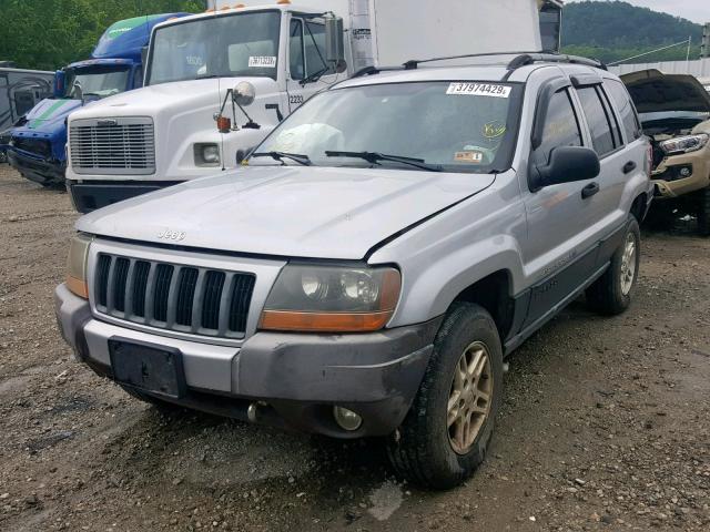 1J4GW48S24C158851 - 2004 JEEP GRAND CHER SILVER photo 2