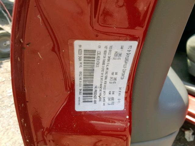 1C3EL46U91N720131 - 2001 CHRYSLER SEBRING LX RED photo 10