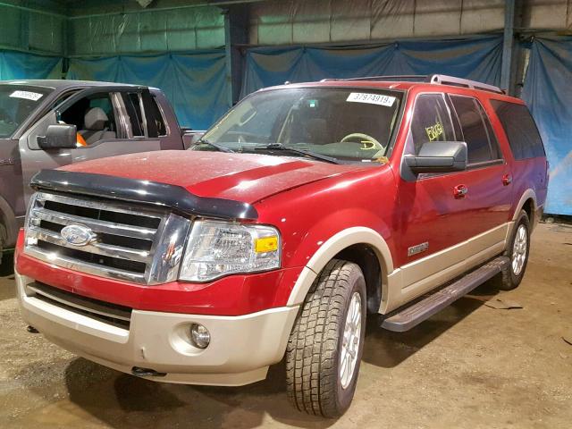 1FMFK18587LA20706 - 2007 FORD EXPEDITION RED photo 2