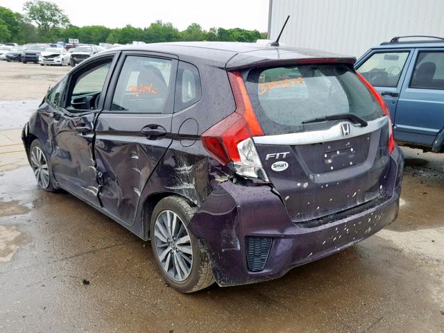 3HGGK5G89FM756841 - 2015 HONDA FIT EX MAROON photo 3