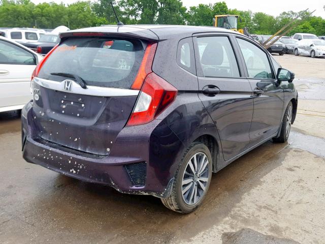 3HGGK5G89FM756841 - 2015 HONDA FIT EX MAROON photo 4