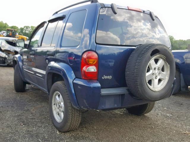 1J4GL58K82W234423 - 2002 JEEP LIBERTY LI BLUE photo 3