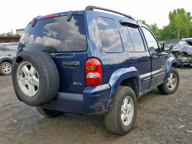 1J4GL58K82W234423 - 2002 JEEP LIBERTY LI BLUE photo 4