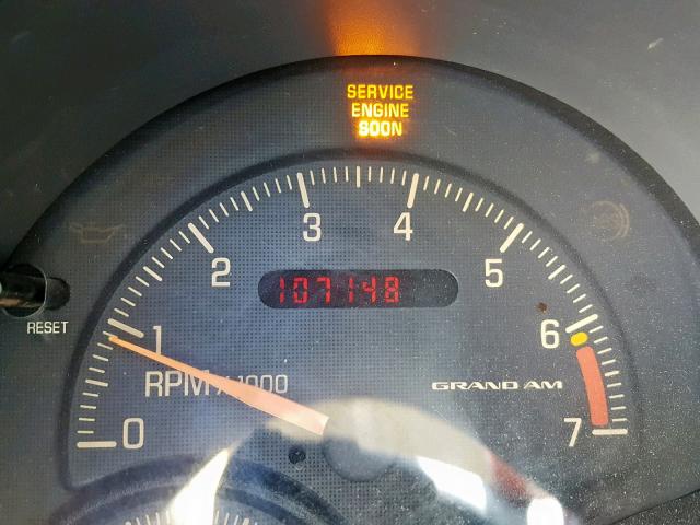1G2NE52T7XM760767 - 1999 PONTIAC GRAND AM S WHITE photo 8