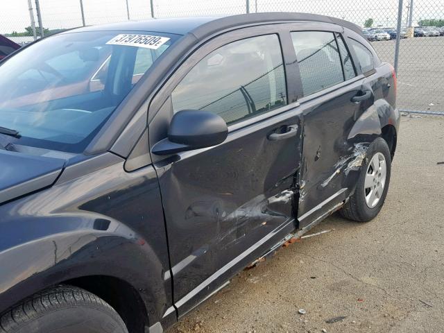 1B3HB28B68D571822 - 2008 DODGE CALIBER BLACK photo 9