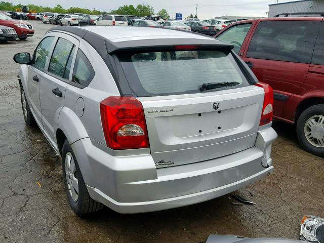 1B3HB28B17D364379 - 2007 DODGE CALIBER SILVER photo 3