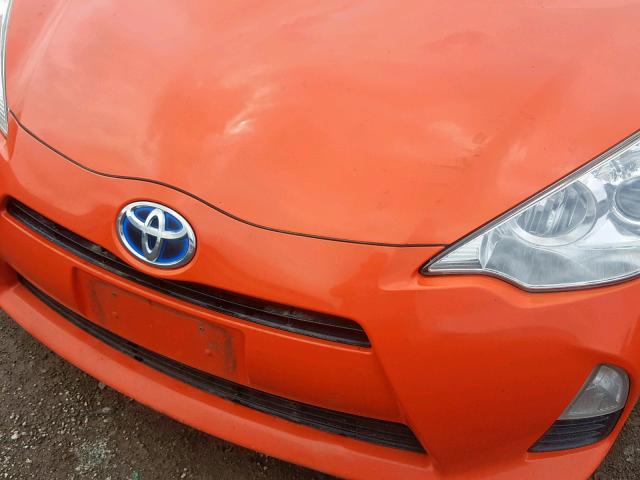 JTDKDTB3XD1048093 - 2013 TOYOTA PRIUS C ORANGE photo 9