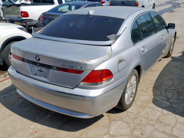 WBAGN63545DS56150 - 2005 BMW 745 LI SILVER photo 4