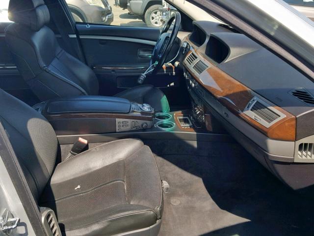 WBAGN63545DS56150 - 2005 BMW 745 LI SILVER photo 5