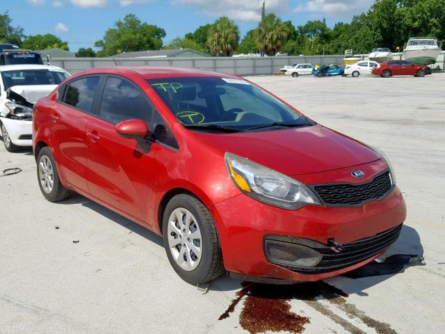 KNADM4A35F6420622 - 2015 KIA RIO LX RED photo 1