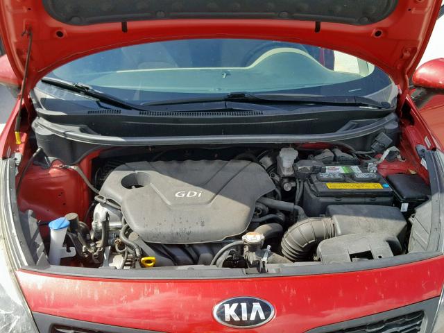 KNADM4A35F6420622 - 2015 KIA RIO LX RED photo 7