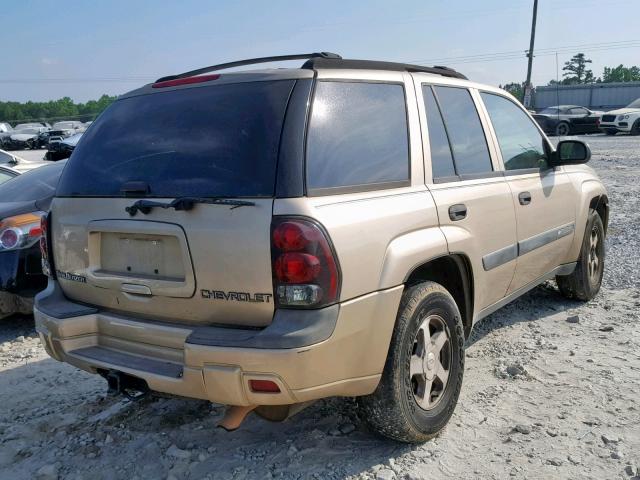 1GNDS13S442240250 - 2004 CHEVROLET TRAILBLAZE GOLD photo 4