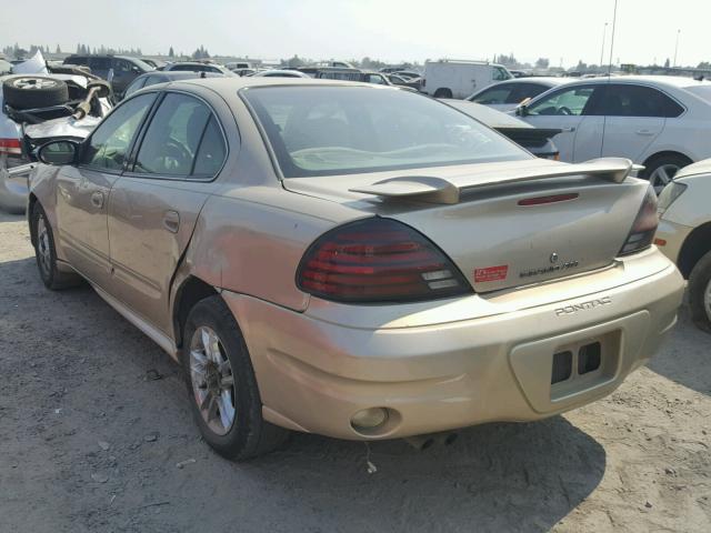 1G2NE52E75M206529 - 2005 PONTIAC GRAND AM S GOLD photo 3