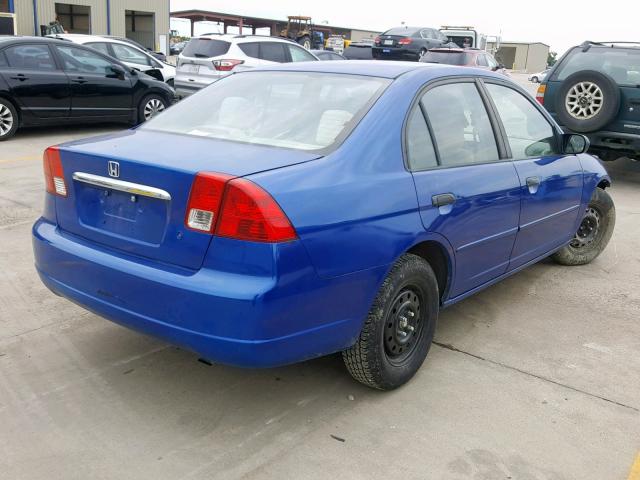 1HGES16325L005618 - 2005 HONDA CIVIC DX V BLUE photo 4