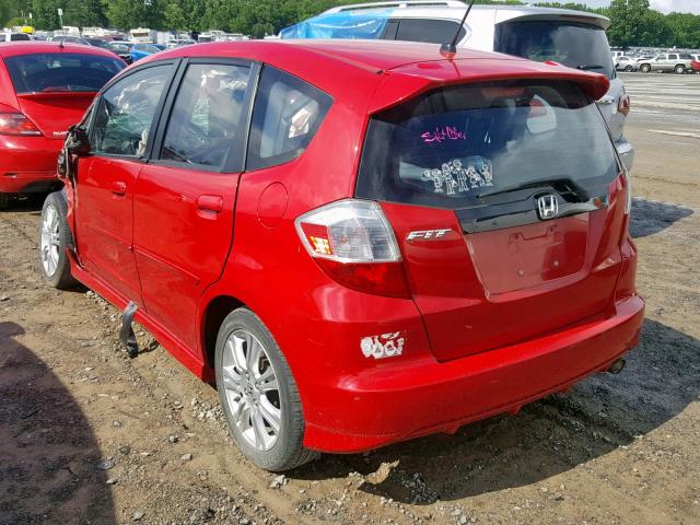 JHMGE8H54BC003921 - 2011 HONDA FIT SPORT RED photo 3