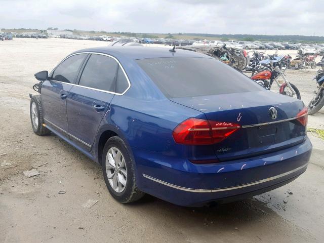 1VWAS7A30GC018813 - 2016 VOLKSWAGEN PASSAT S BLUE photo 3