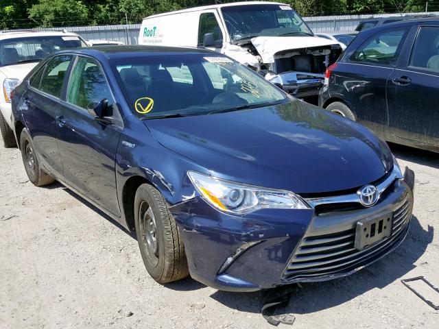 4T1BD1FK1HU225782 - 2017 TOYOTA CAMRY HYBR BLUE photo 1