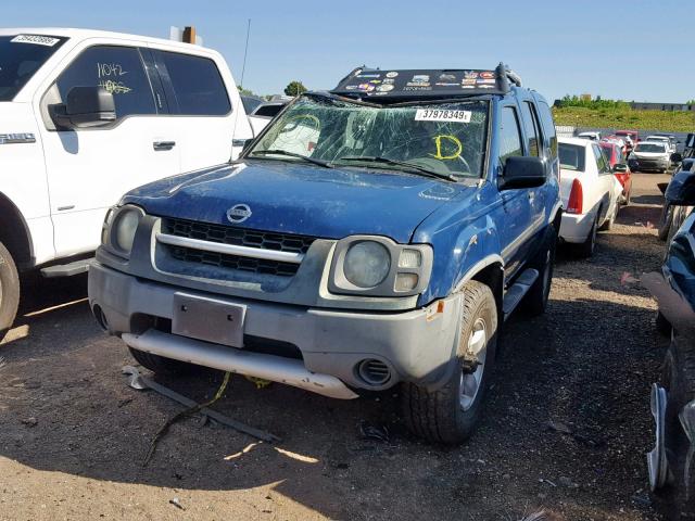 5N1ED28Y44C608510 - 2004 NISSAN XTERRA XE BLUE photo 2