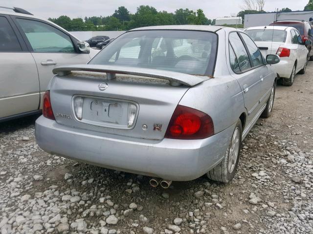 3N1AB51D04L728037 - 2004 NISSAN SENTRA SE- SILVER photo 4