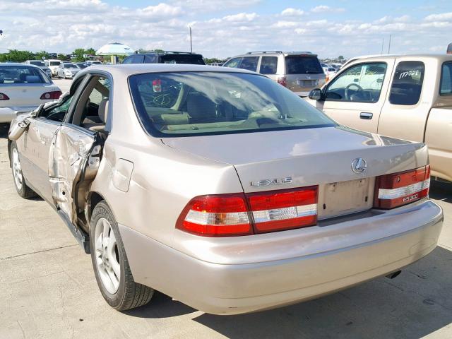 JT8BF28G0Y5077744 - 2000 LEXUS ES 300 BEIGE photo 3