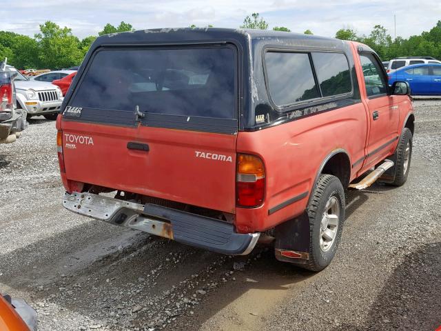 4TAPM62N5YZ614253 - 2000 TOYOTA TACOMA RED photo 4