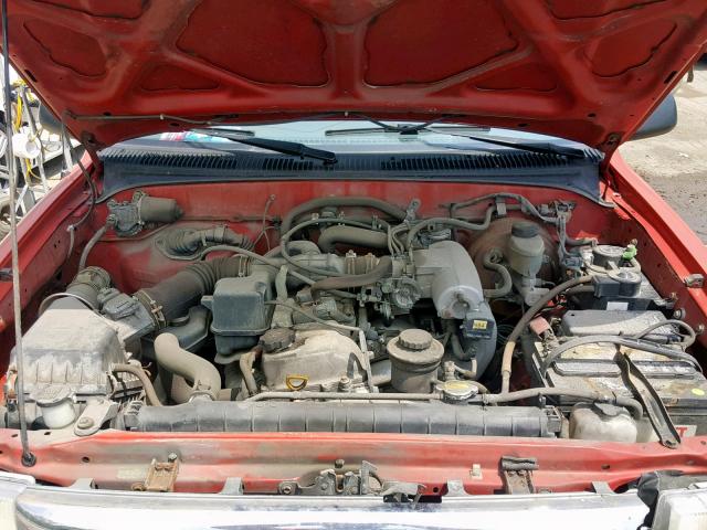 4TAPM62N5YZ614253 - 2000 TOYOTA TACOMA RED photo 7