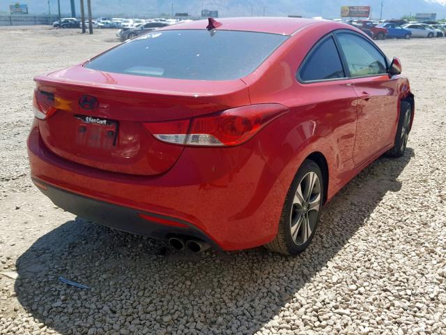 KMHDH6AE3DU013584 - 2013 HYUNDAI ELANTRA CO RED photo 4