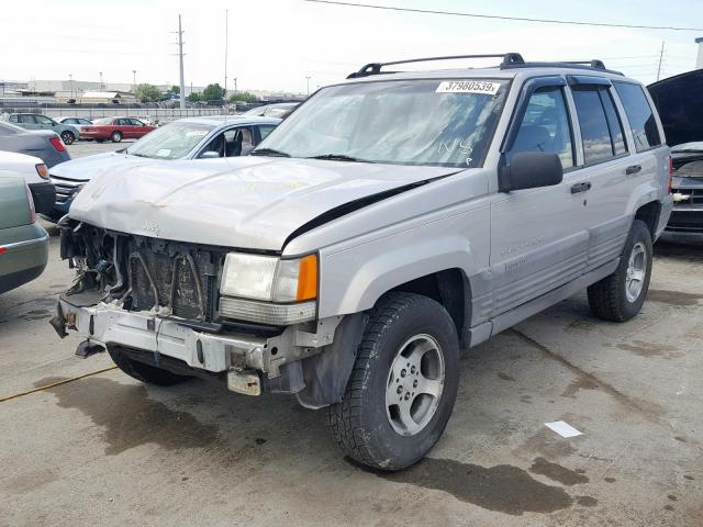 1J4GZ58S6WC244406 - 1998 JEEP GRAND CHER GRAY photo 2