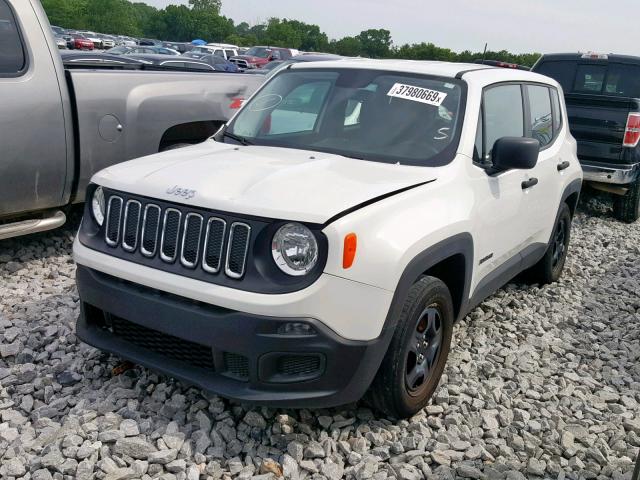 ZACCJAAB1HPF50300 - 2017 JEEP RENEGADE S WHITE photo 2
