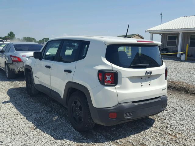 ZACCJAAB1HPF50300 - 2017 JEEP RENEGADE S WHITE photo 3