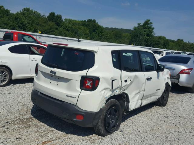ZACCJAAB1HPF50300 - 2017 JEEP RENEGADE S WHITE photo 4